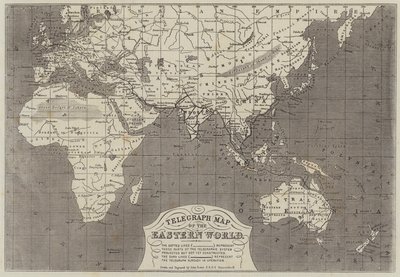 Telegraafkaart van de Oosterse Wereld door John Dower